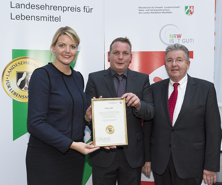 Landesehrenpreis für Lebensmittel für Brinkmann's Backstube